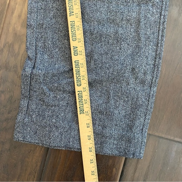 New Everlane women’s Wool blend dark grey herringbone pattern slouch pant size 6 - Picture 4 of 7